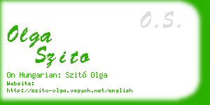 olga szito business card